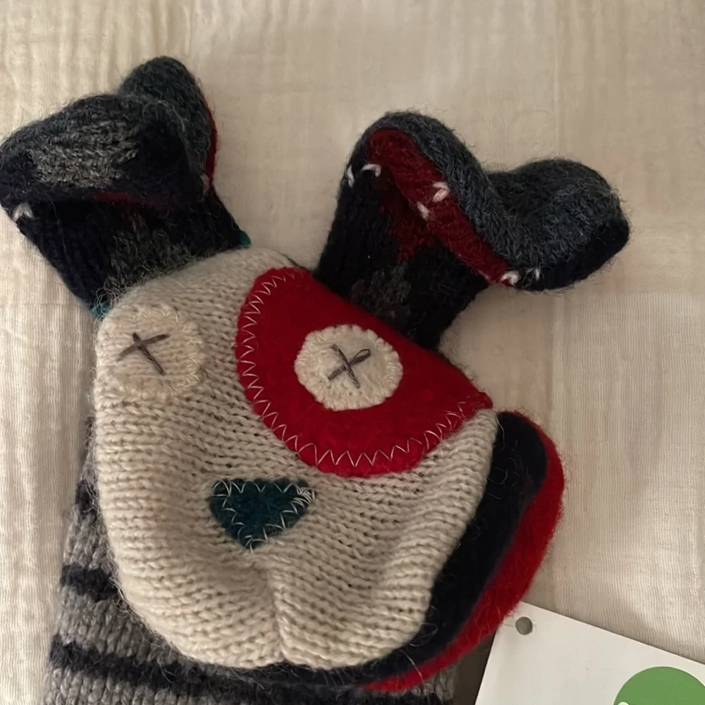 Cate & Levi Handmade Knit Puppet puppy dog - Picture 2 of 4